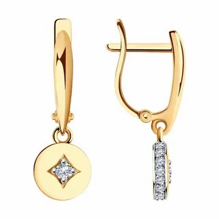 Серьги подвески из золота