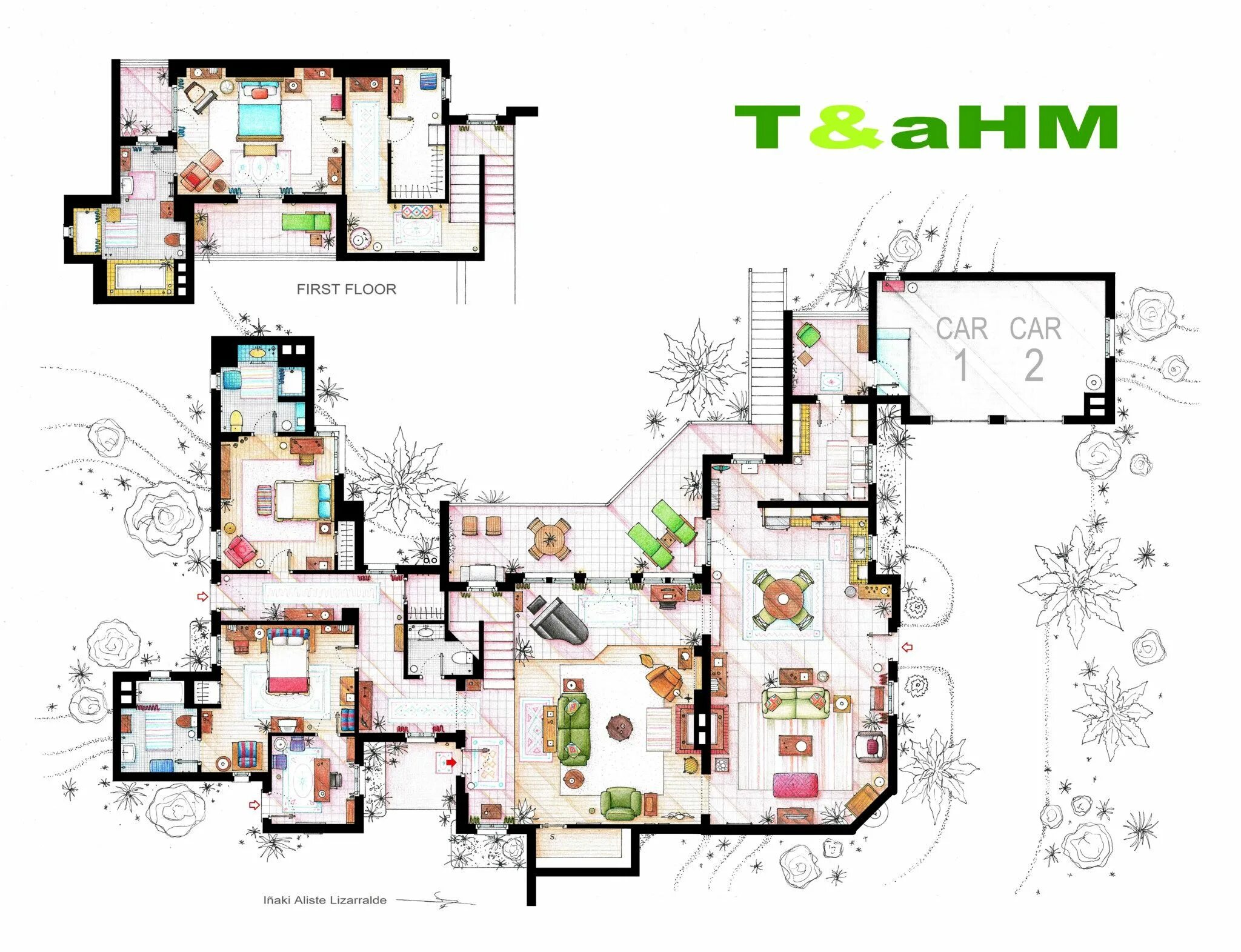 Two man house. Дом Чарли Харпера. Дом Чарли Харпера планировка.