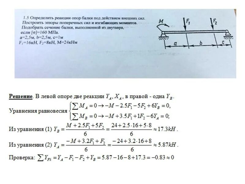 Как найти опорную реакцию балки формула. Формула определения реакции балки. Как найти реакцию опоры балки. Как вычислить реакции опор балок.