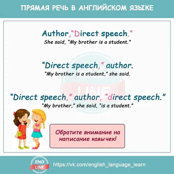 Order the speech. Пунктуация в прямой речи в английском языке. Прямая речь в английском языке пунктуация. Оформление прямой речи в английском языке примеры. Пунктуация при прямой речи в английском.