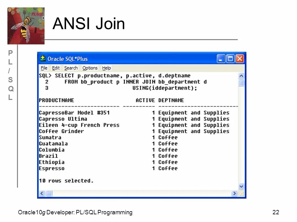 Ansi sql. Ansi sql описание. таблица ansi sql oracle. left join oracle.
