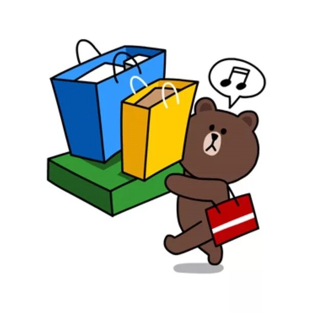 Brown shop. Brown and Cony shopping.