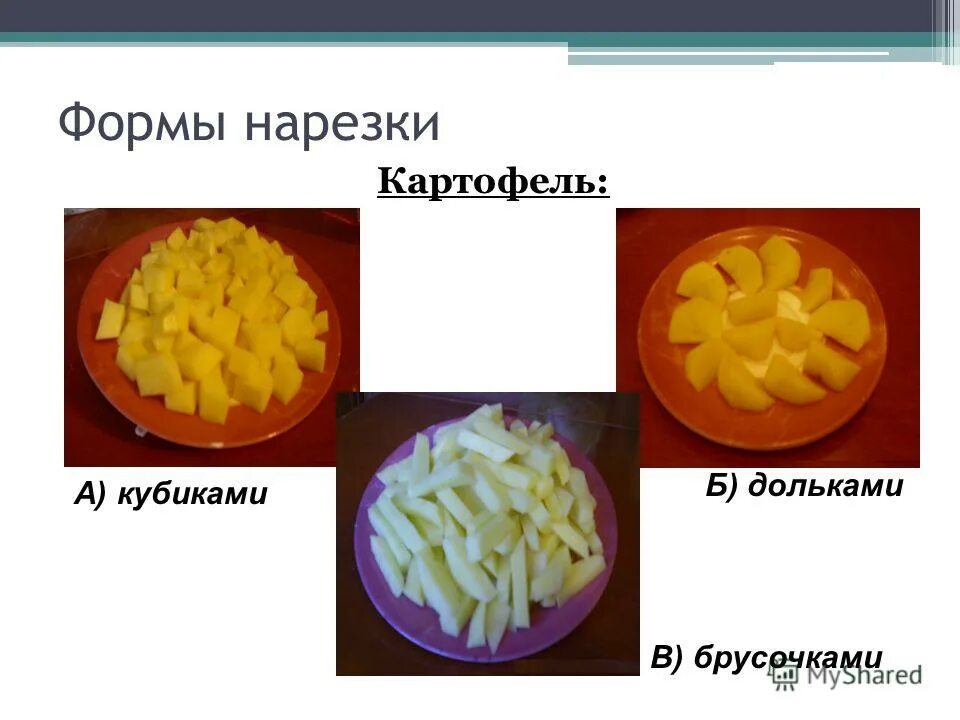 форма нарезки щи