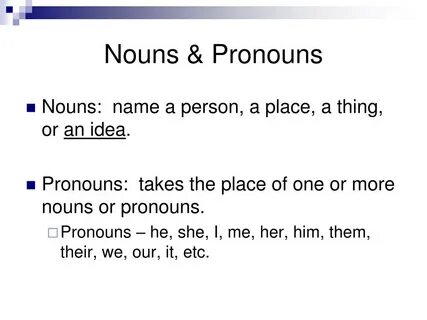 Pronoun verb