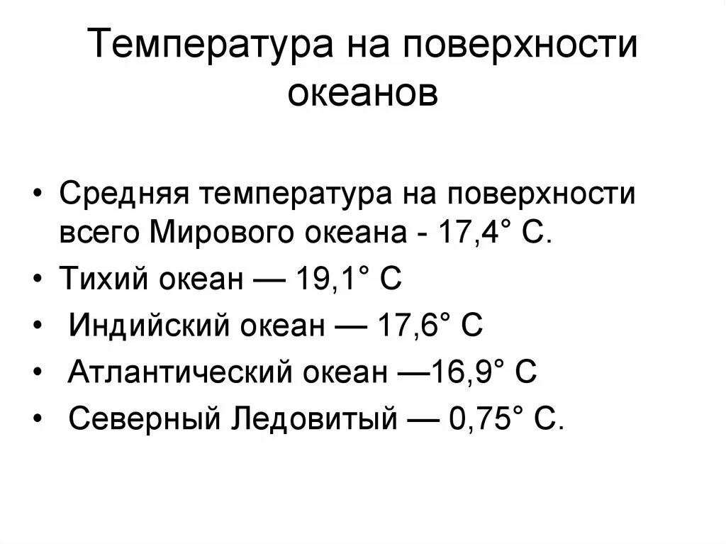 Средняя температура поверхности воды