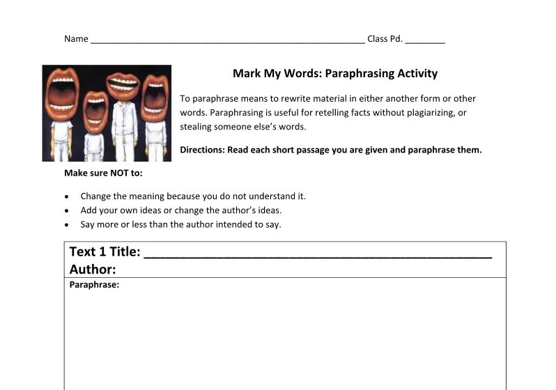 Paraphrasing words. &quot;mark my words&quot; идиома. words for paraphrasing. paraphrasing worksheet. paraphrase worksheets.