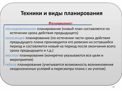 Техники планирования