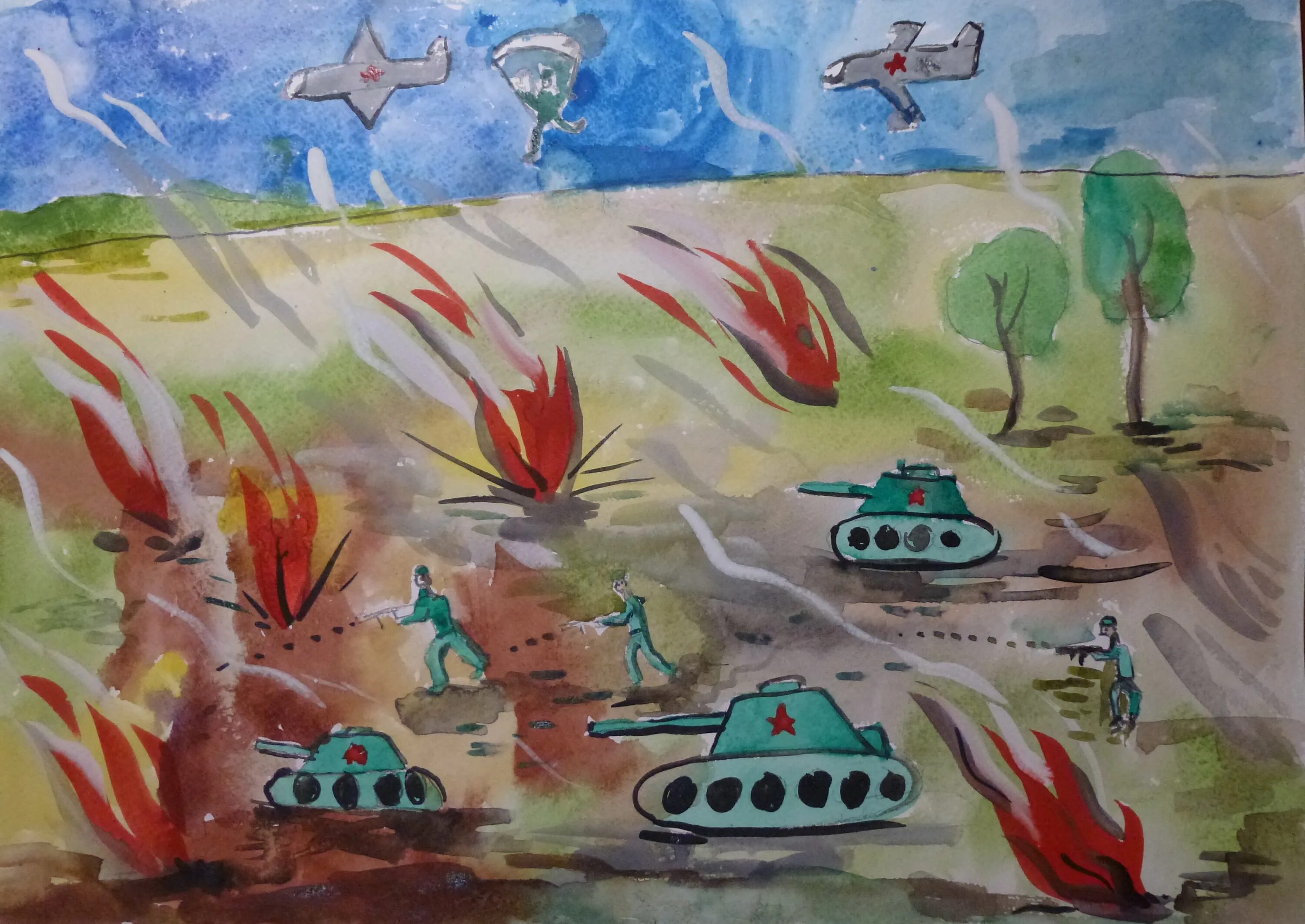 Тема приурочена. Детский рисунок на военную тему. Военная тематика для детей.