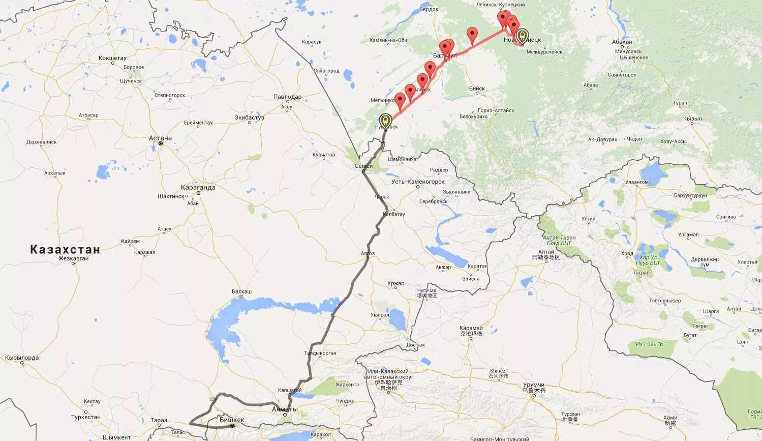 Омск барнаул жд билеты. Поезд Новосибирск Бишкек маршрут. Бишкек Барнаул маршрут. Бишкек Омск поезд маршрут. Маршрут поезда Новосибирск Бишкек на карте.