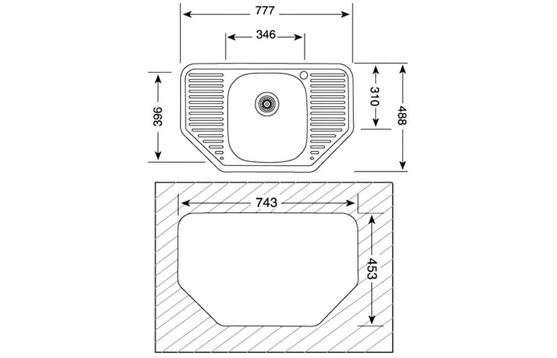 Диаметры кухонных моек. Мойка Fabia Profi врезная 60*45 схема врезки. Габариты кухонных моек врезных 300*300. Мойка для кухни 710х500 чертеж. Накладная мойка 800 установочный размер.