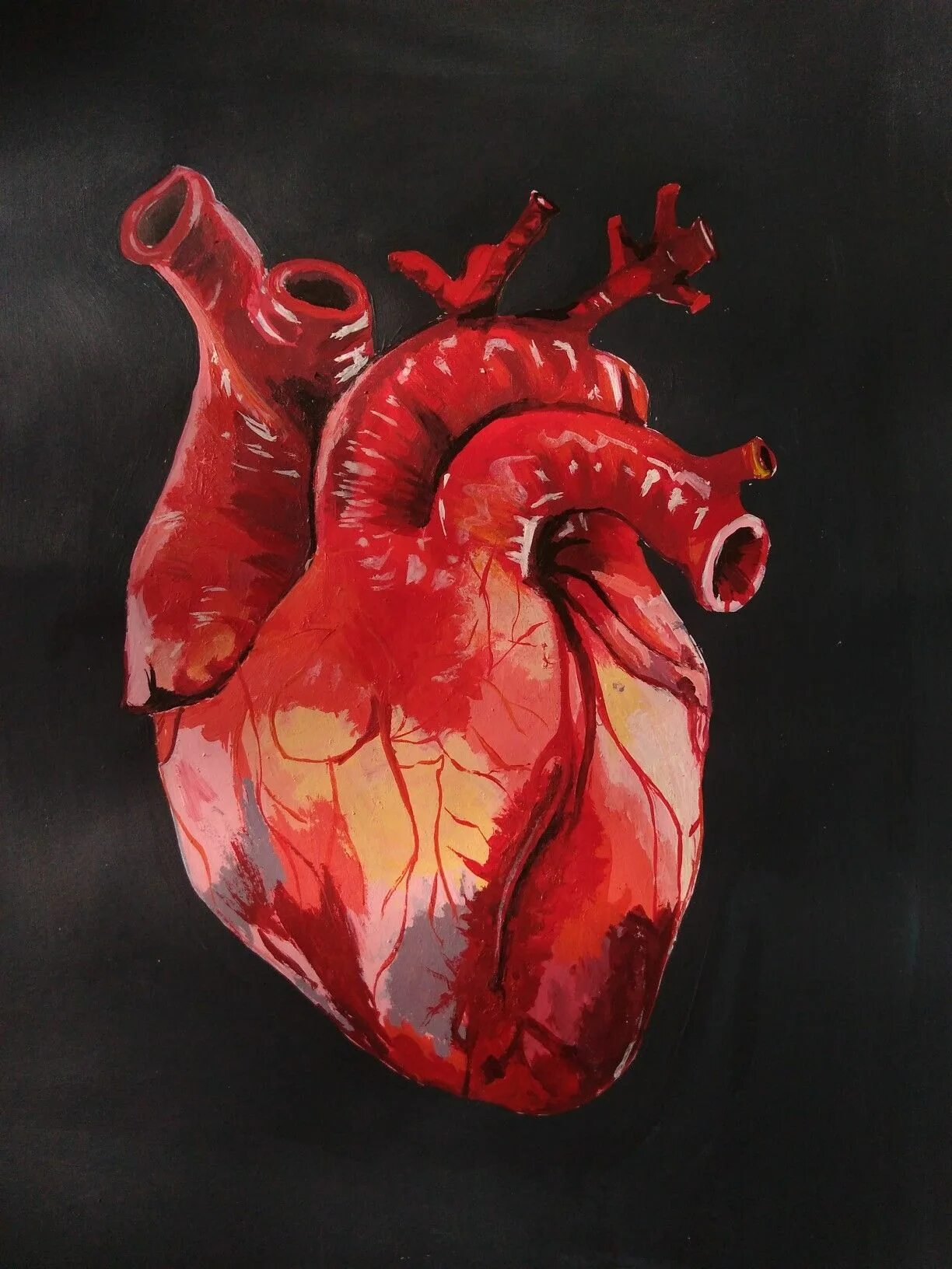 Большое сердце произведение. Сердце живопись. Сердце рисунок.