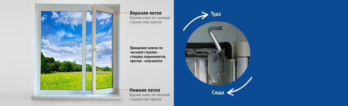 Регулировка пластиковых окон: перевод в зимний и летний режимы