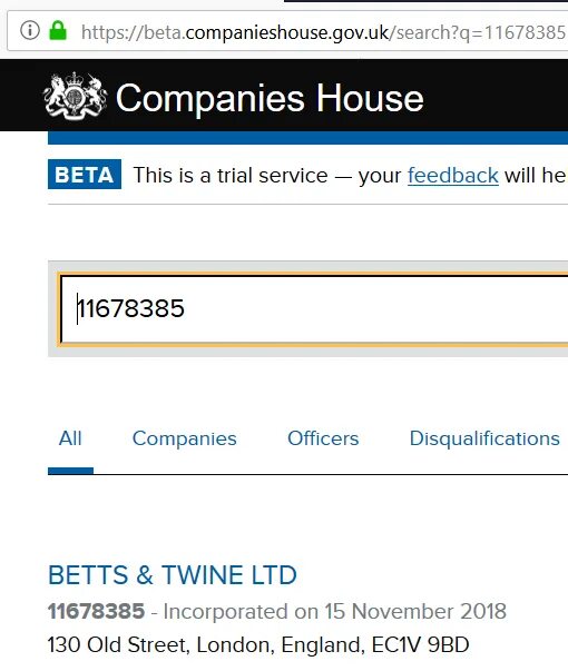 Beta web. Companies house beta. бета компании хаус.