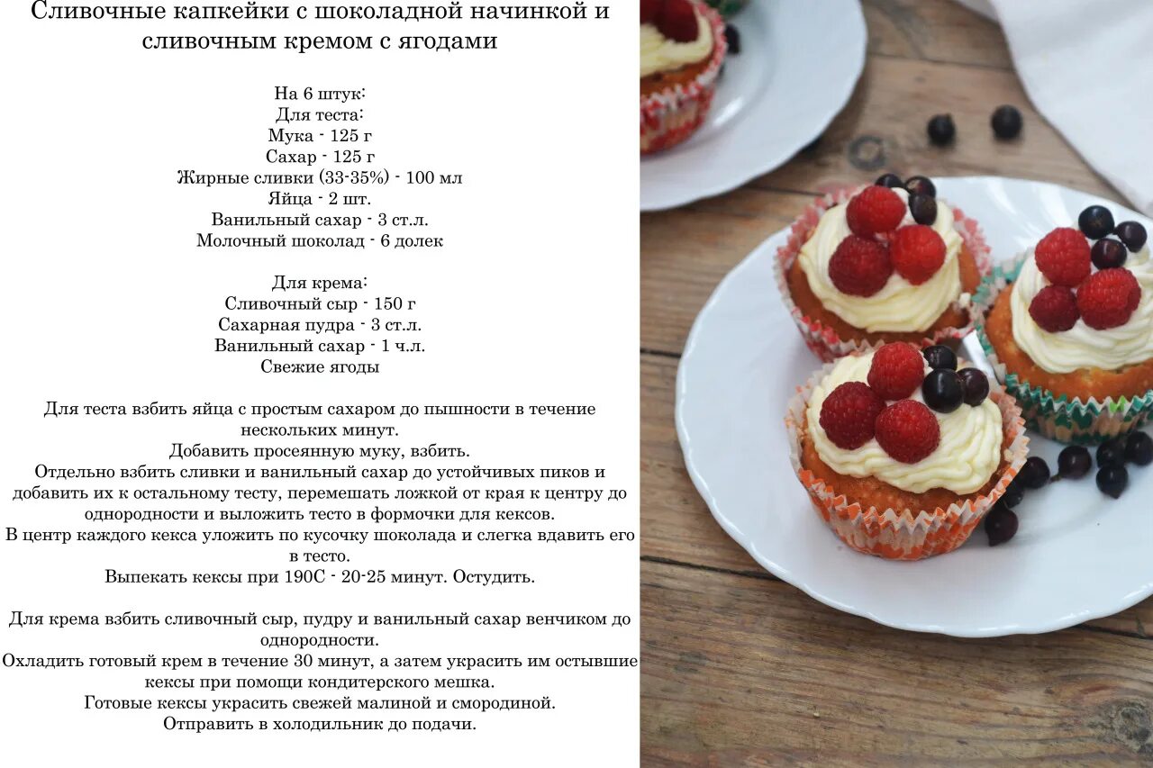 Early Morning: Шоколадные капкейки с начинкой из шоколадного крема Food, Dessert