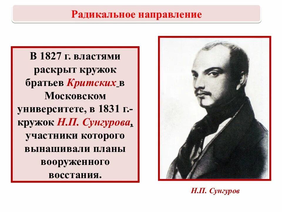 Деятели радикального направления