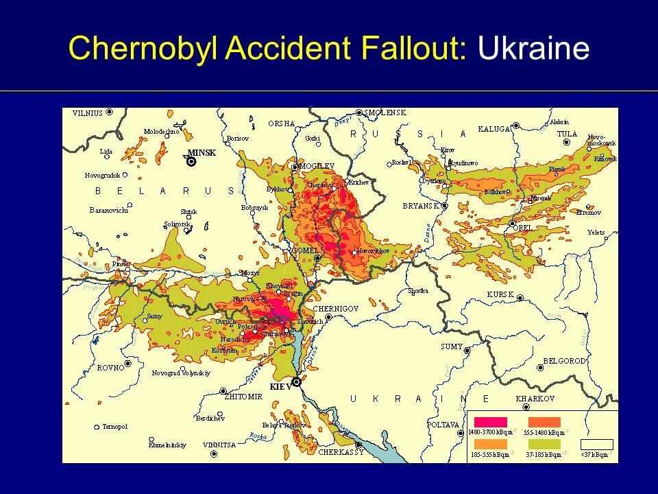 Чернобыль радиус. Зона заражения Чернобыльской АЭС на карте. Поражение Чернобыльской АЭС на карте