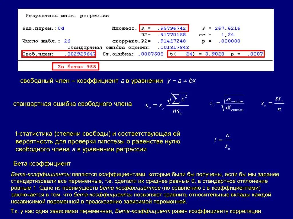 Ошибка коэффициентов регрессии. Стандартная ошибка коэффициента регрессии. Стандартная ошибка и стандартное отклонение. Стандартные отклонения коэффициентов регрессии. Свободный коэффициент регрессии.