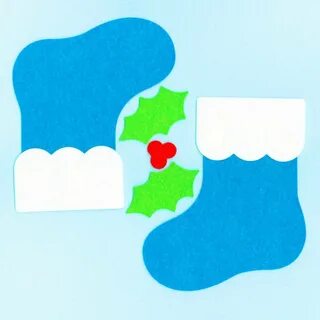 Аппликация новогодний сапожок