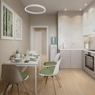 Дизайн маленькой кухни светлые тона