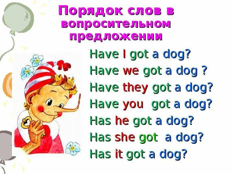 Глагол в вопросительном предложении английский. Вопросительные предложения с have got. Предложения на have has got. Have has вопросительные предложения. Вопросы с глаголом have got.