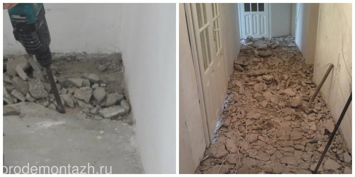 демонтаж цементно-песчаной стяжки. снять стяжку пола. демонтаж цементно-песчаной стяжки. демонтаж цементно-песч. снять стяжку пола.