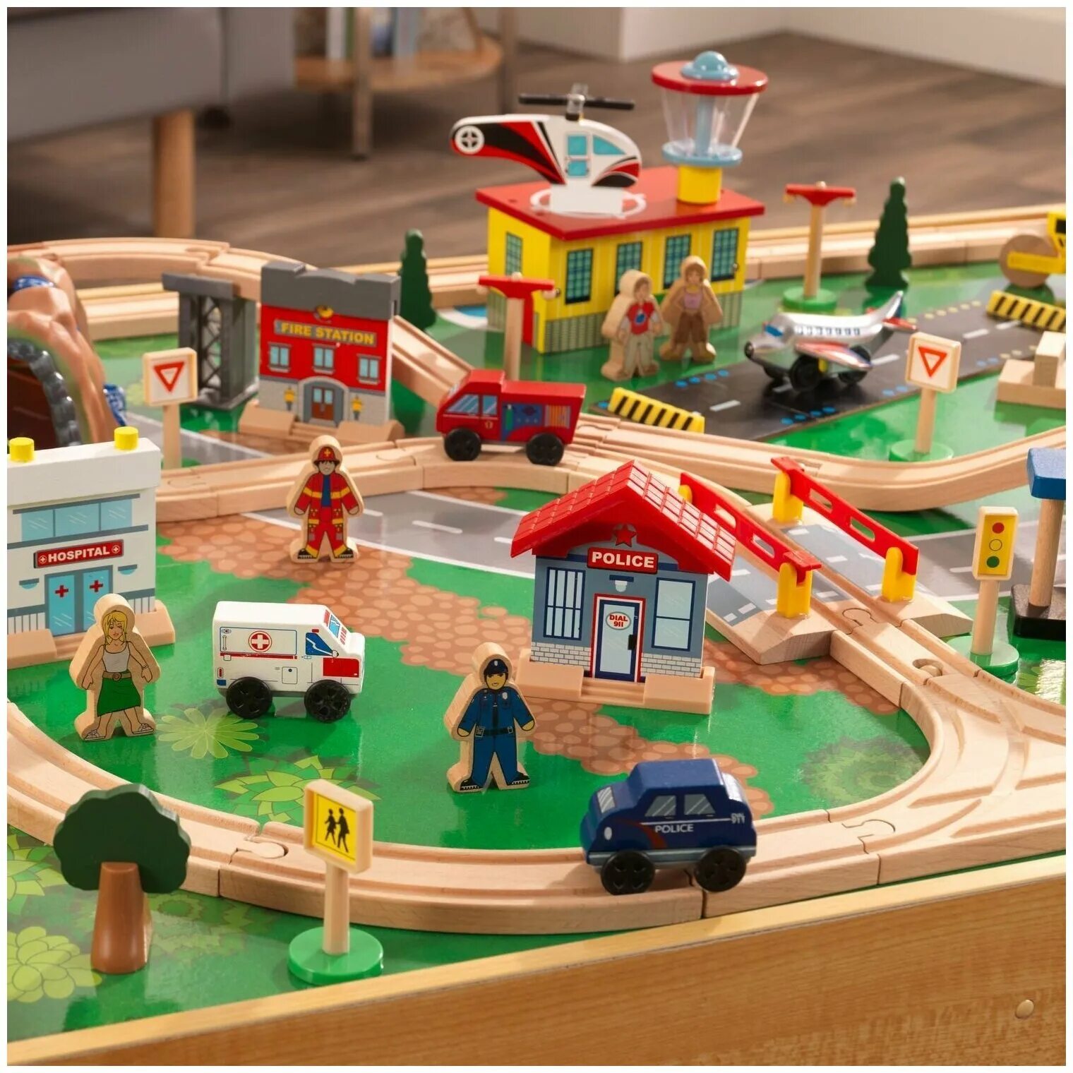 Игрушечный город. Игровой набор kidkraft &quot;горный тоннель&quot; (waterfall junction train set &amp; table). kidkraft &quot;город приключений&quot; (18025_ke). кидкрафт железная дорога. железная дорога kidkraft город приключений.
