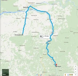 Белокуриха барнаул расстояние км на машине