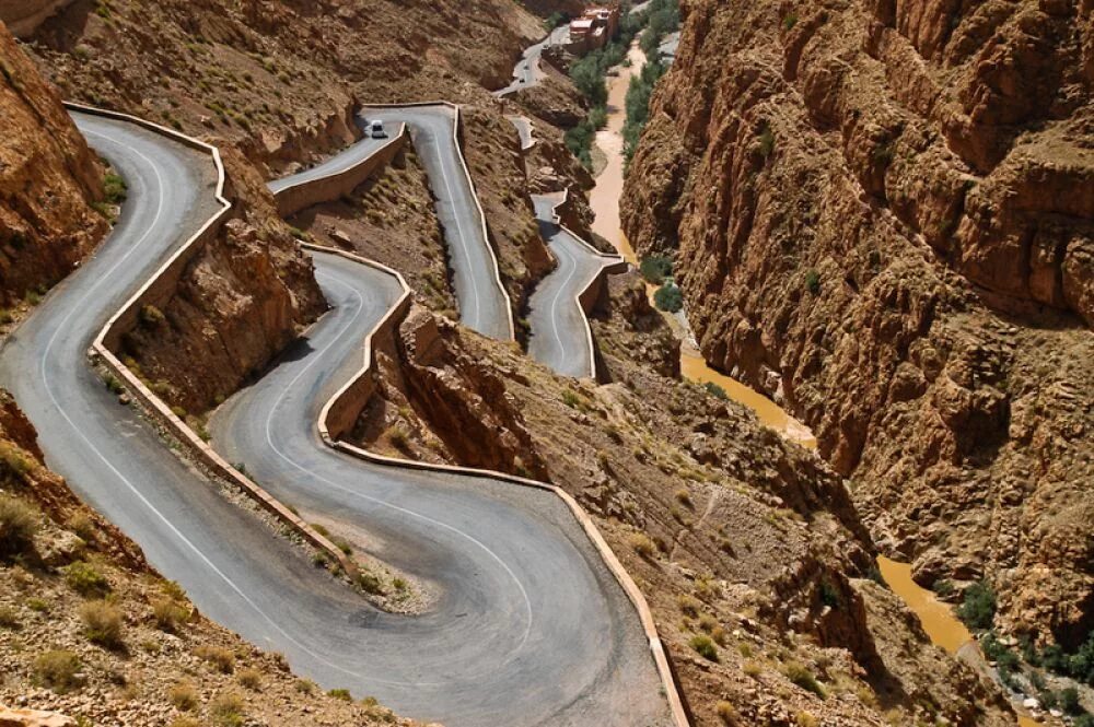 Змеиный каньон Оман. Дорога Лос-Караколес, Чили. Горные дороги. Интересные дороги.