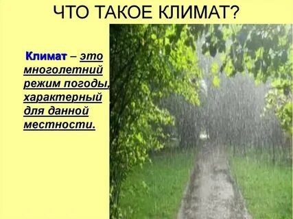 Климат это режим
