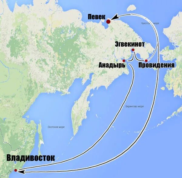 Как добраться до анадыря