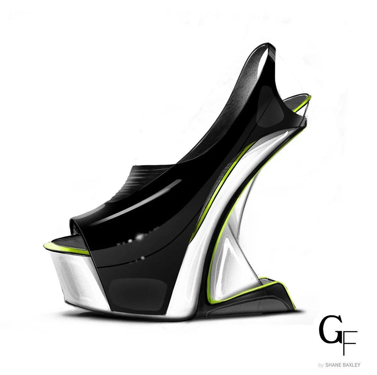 Футуристические туфли. Туфли будущего. «генезис». Женская обувь будущего. Футуристические ботинки.