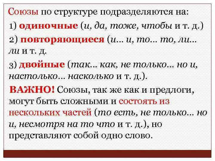 Союзы со значением условия. Союзы по структуре. Союзы по структуре делятся на. Структура союзов. Виды союзов по структуре.