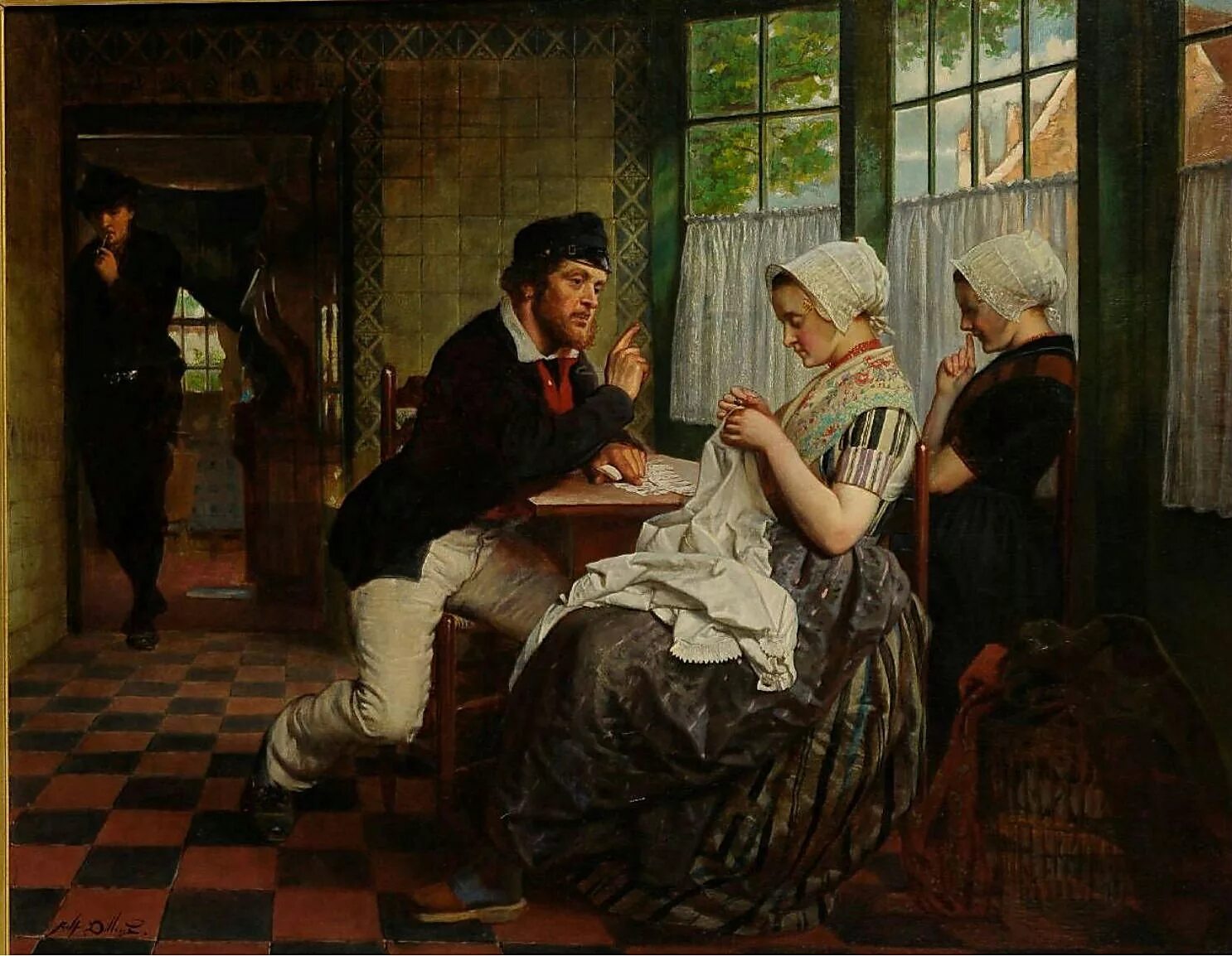 Жозеф Каро (Joseph Caraud), 1821-1905. Портрет бытового жанра
