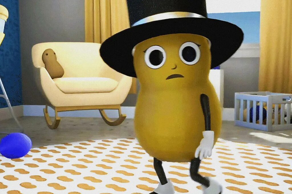 Planters Mr Peanut. Baby nut meme. Мистер Пинат талисман.