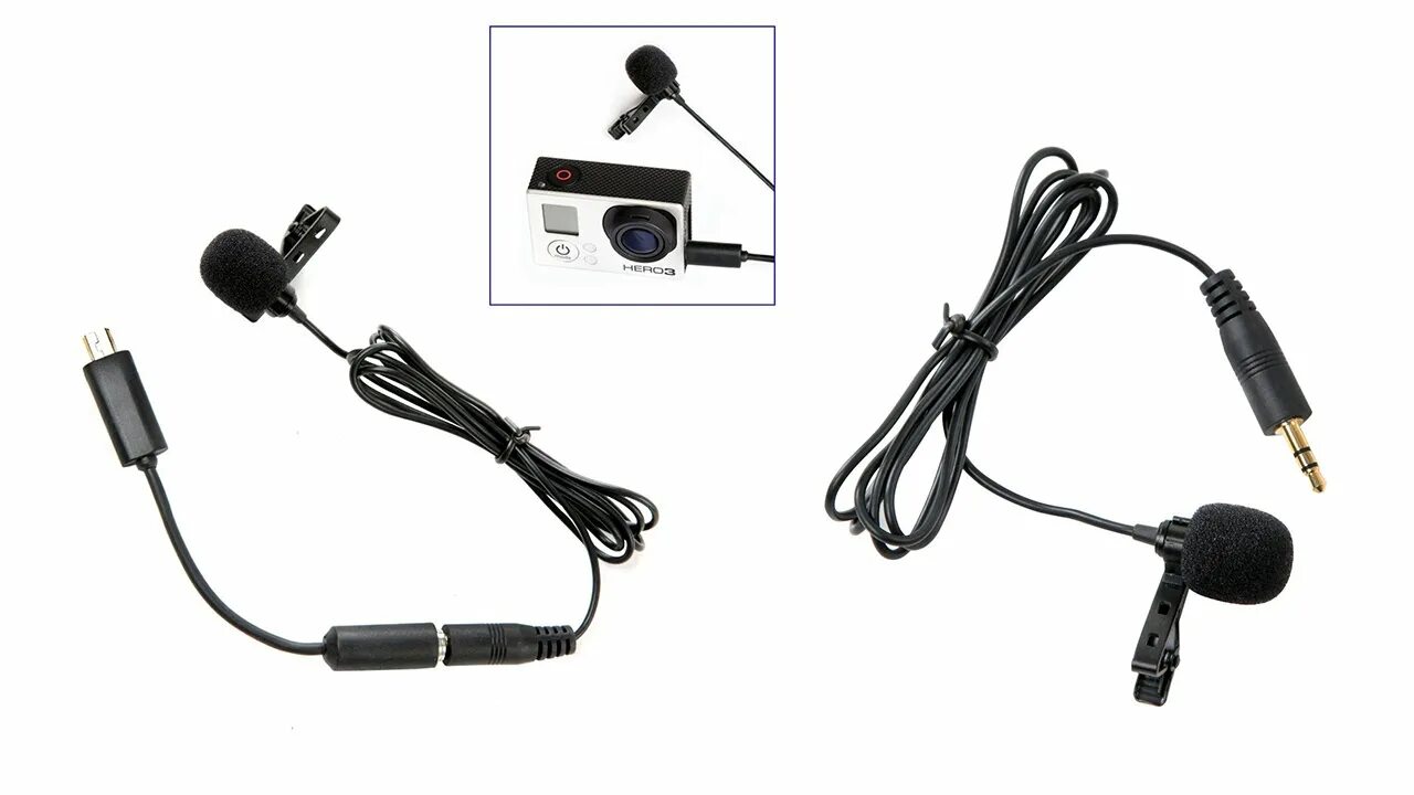 BOYA BY-LM20 per microfono esterno con clip per GoPro HERO Camera 2, 3, 3 +, 4 v