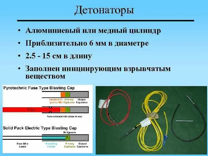 Детонатор взрывное устройство. Инициирующие взрывчатые вещества. Виды капсюлей детонаторов. Капсюль детонатор электрический.