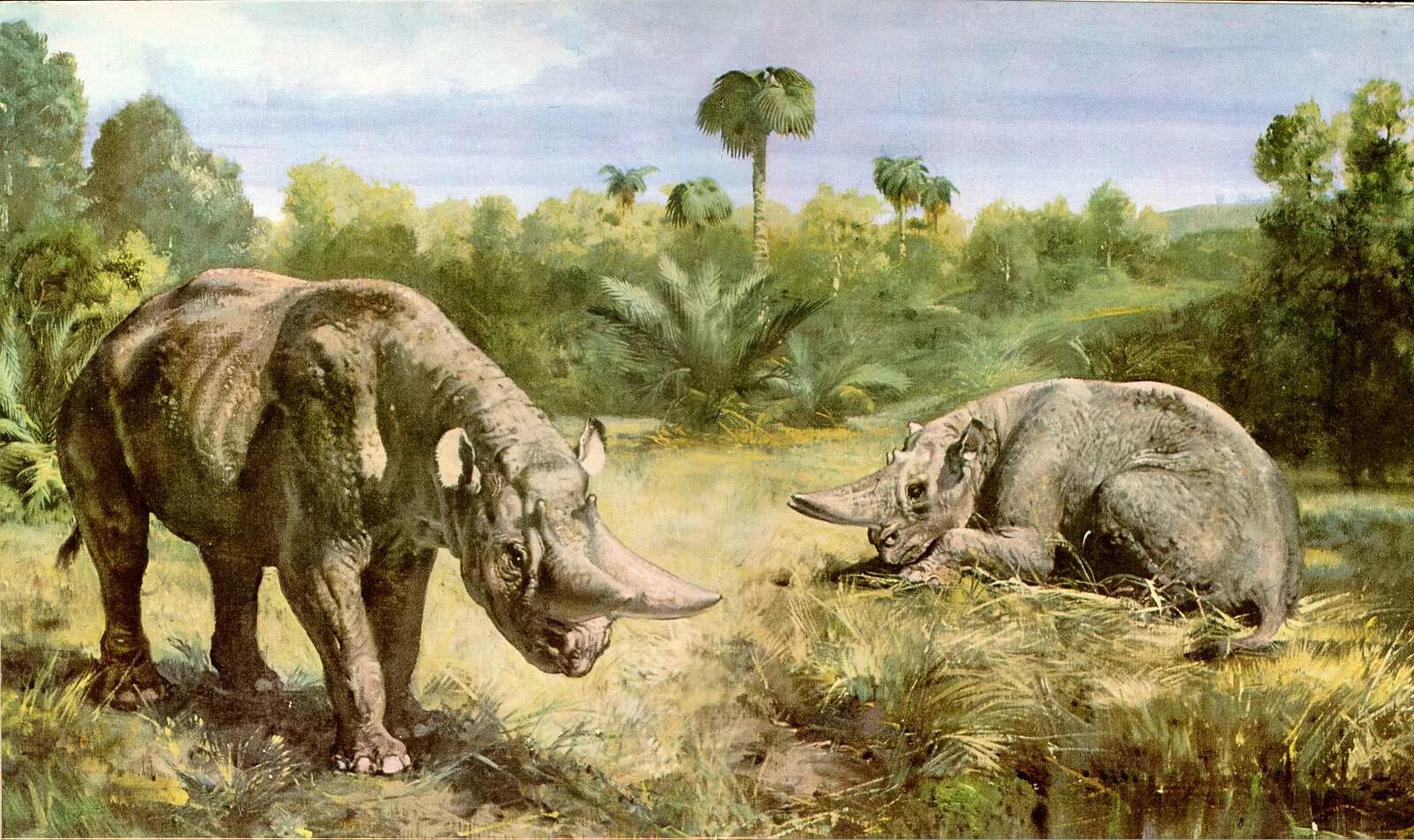 Зденек буриан динозавры. Смилодон мегафауна. Игуанодон коритозавр аллозавр. Кайнозойская эра динотерий. Зденек буриан палеохудожники.