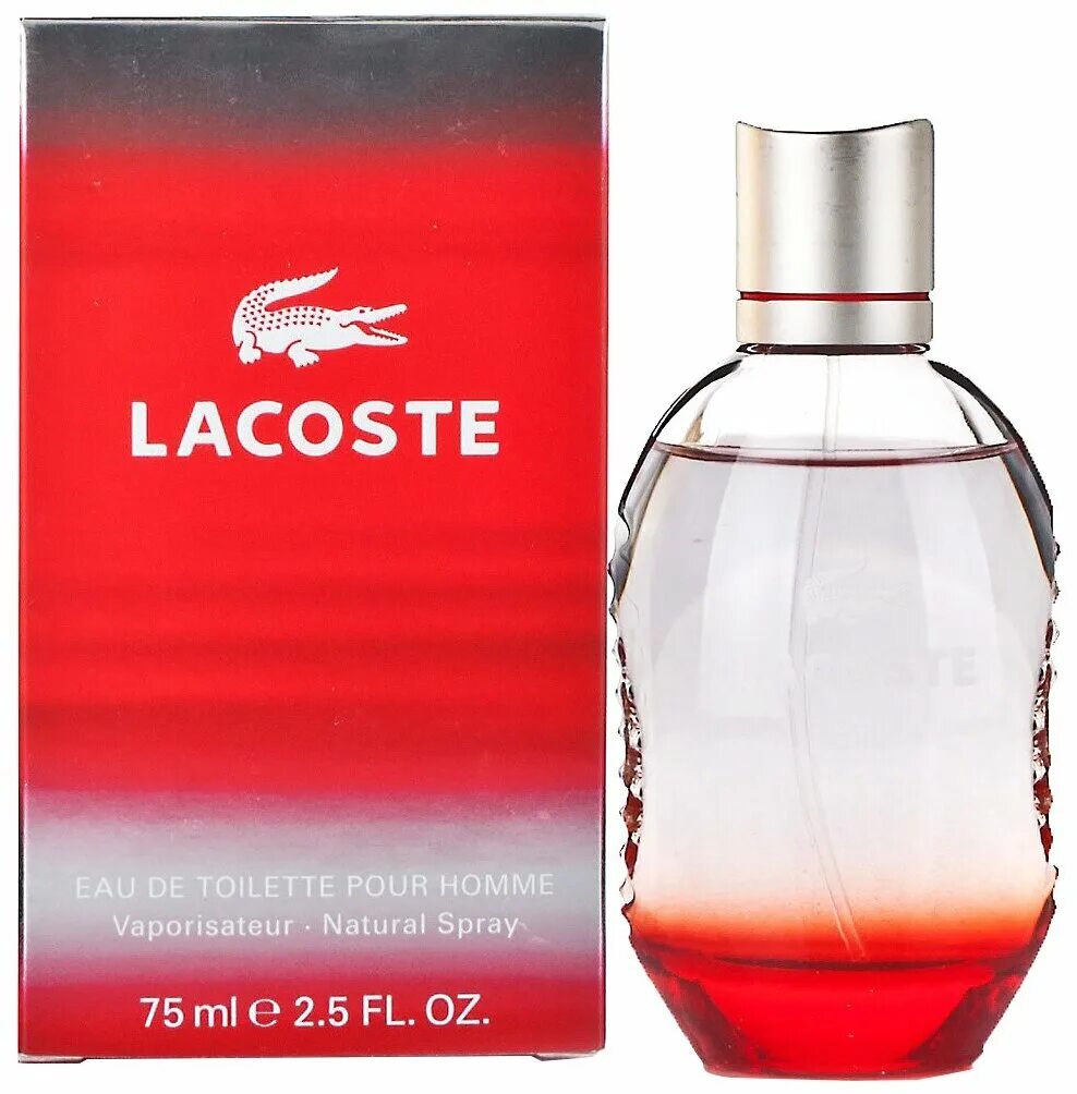 Лакост красный мужской. Lacoste Style in Play Red, EDT, 125 ml. Lacoste Red men 75ml. Lacoste Red Lacoste 125 мл. Духи лакост ред мужские.