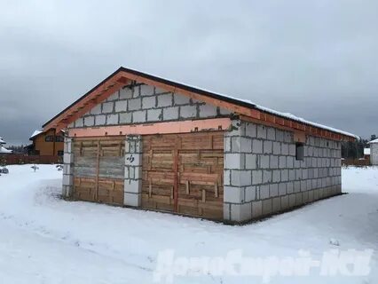 Гараж из газобетона на 2 машины