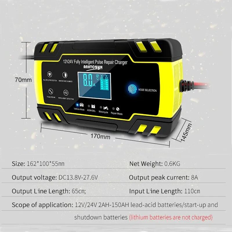 12v intelligent инструкция. Fully Intelligent Pulse Repair Charger 12v 24v. 12 Intelligent Pulse Repair Charger. Anhtczyx 12v Intelligent Charger. Зарядное устройство для АКБ 12v Intelligent Pulse Repair Charger.