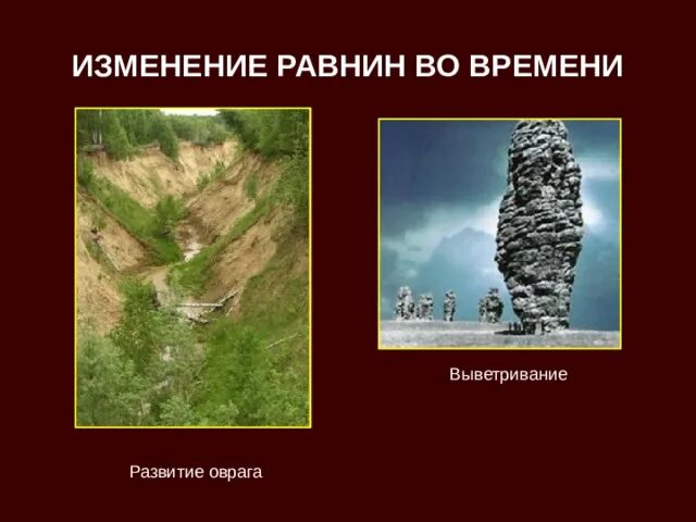 Изменение равнин. Выветривание. изменение равнин по времени. происходит ли изменение равнин в настоящее время. как происходит изменение равнин в настоящее время ответ обоснуйте.