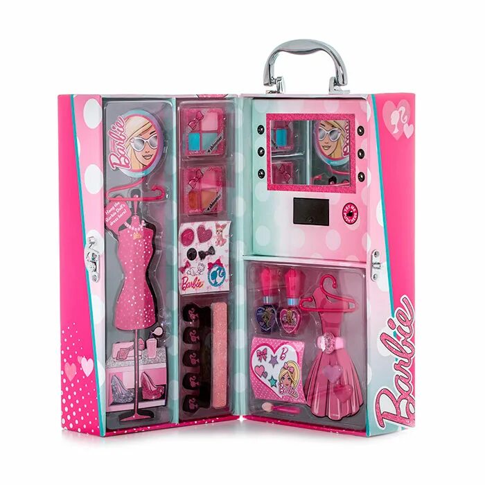 Что можно купить на 7. Набор косметики Markwins Barbie 9803451. Чемоданчик Барби с косметикой. Модные игрушки для девочек 10 лет. Подарок девочке на 10 лет.