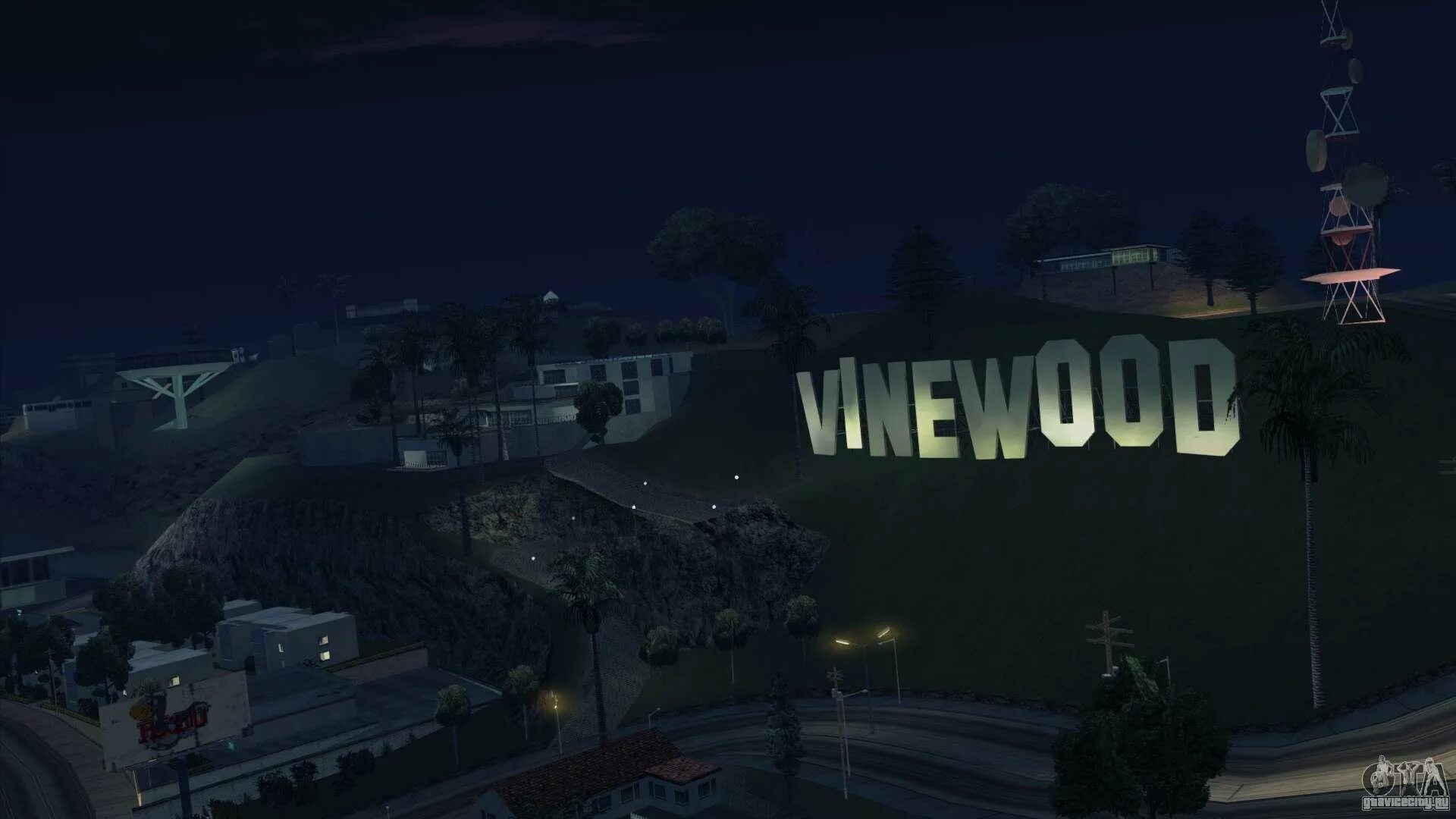 Трейсера самп. Гта сан андреас vinewood. фон самп. samp на рабочий стол. ночной вайнвуд самп.