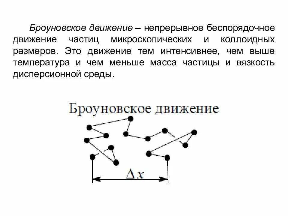 Броуновское движение коллоидных частиц. Броуновское движение частиц дисперсной фазы обусловлено. Чем обусловлено броуновское движение частиц дисперсных систем. Броуновское движение физика.