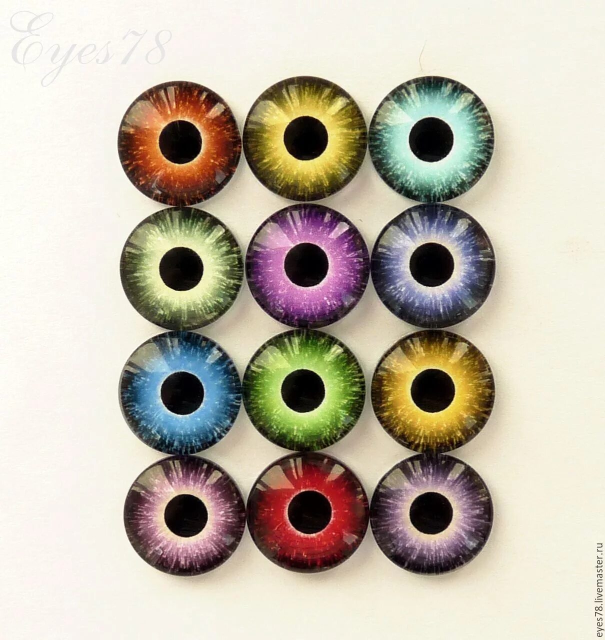 декоративный глаз. стеклянные глазки для кукол. декоративный глаз. глаза для игрушек. игрушечные глазки.
