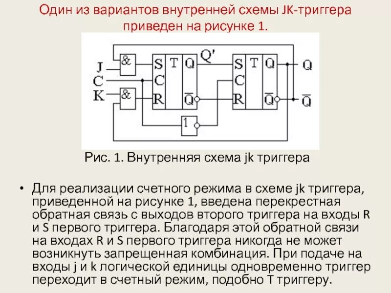 Рисунок 1 1 схема. Внутренняя схема д триггера. D триггер в счетном режиме схема. Счетный триггер на d-триггере 155тм8. Переведите JK триггер в счетный режим.