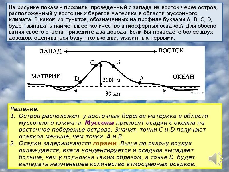 Остров больше осадков