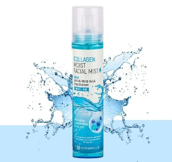 Мист коллаген. Bonibelle Collagen moist facial Mist. Спрей для лица коллаген Collagen moist facial Mist, 130 мл. Мист коллаген Bonibelle. Спрей Collagen мист для лица.