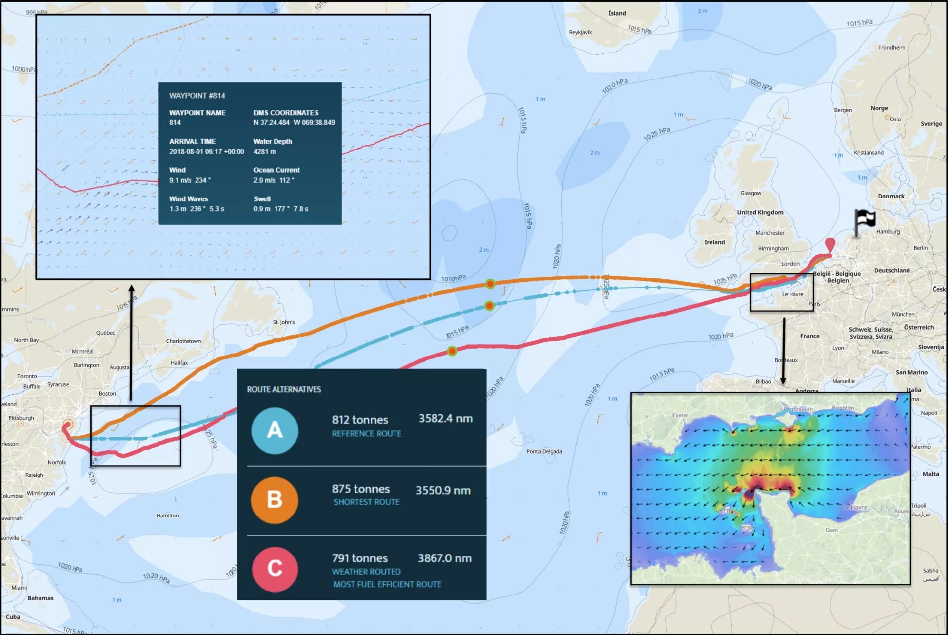 Route Planner. Voyage Planner weather. Weather routing for sailboat. Marine navigation software.