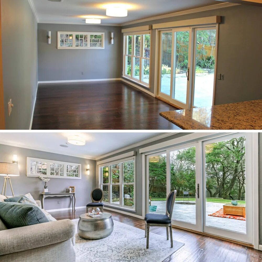 Interior before after. Renovation before after. реконструкция дома. интерьер квартиры до хоумстейджинга. хоум стейджинг гостиной.